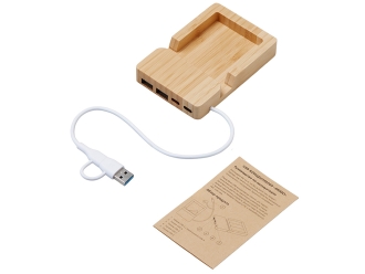 Изображение №2 | USB-хаб «Memo», 2*USB, 2*Type C (натуральный)