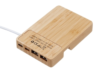 Изображение №6 | USB-хаб «Memo», 2*USB, 2*Type C (натуральный)