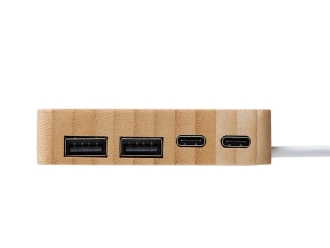 Изображение №8 | USB-хаб «Memo», 2*USB, 2*Type C (натуральный)