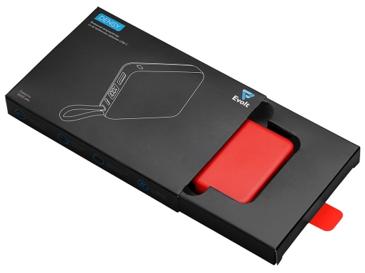 Изображение №5 | Внешний аккумулятор со встроенным кабелем USB-C «Дэнси», 5000 мАч (красный)