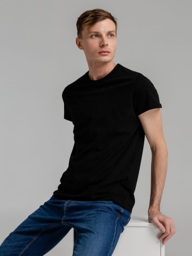 Изображение №6 | Футболка мужская Regent Fit 150, черная, размер XS