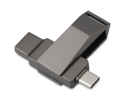 Изображение №1 | Флешка 64 ГБ USB Type-C и USB 3.0 «Тесла» (темно-серый)