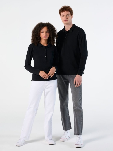 Изображение №6 | Рубашка поло мужская с длинным рукавом Winter II 210 черная, размер S