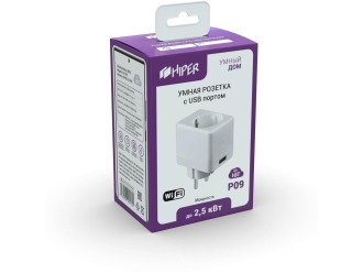 Изображение №2 | Умная розетка с USB портом «IoT P09» (белый)