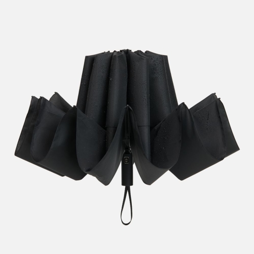 Изображение №4 | Зонт обратного сложения twoGether с двойным куполом, черный