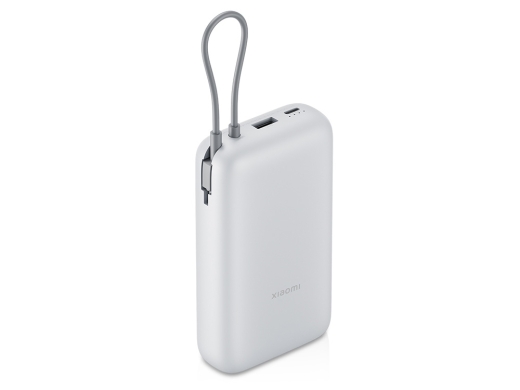 Изображение №1 | Внешний аккумулятор с встроенным кабелем Xiaomi Power Bank (Integrated Cable), 20000 мАч (светло-серый)