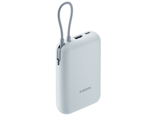 Изображение №2 | Внешний аккумулятор со встроенным кабелем Mi Power Bank (Integrated Cable), 10000 мАч (голубой лед)