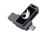 Изображение №1 | USB3.0/ Type-C флешка 2в1 на 64 ГБ «Спинлайт» с подсветкой (темно-серый)