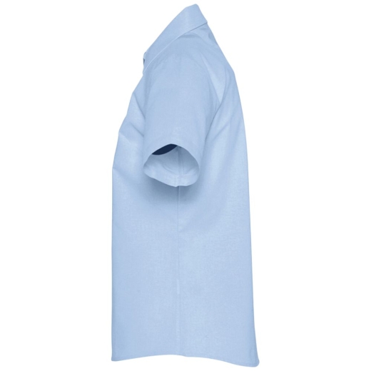 Изображение №3 | Рубашка женская с коротким рукавом ELITE голубая, размер XS