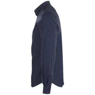 Изображение №3 | Рубашка мужская Becker Men, темно-синяя с белым, размер S