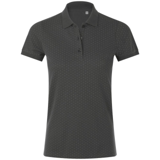 Изображение №1 | Рубашка поло женская Brandy Women темно-серый с белым, размер XS