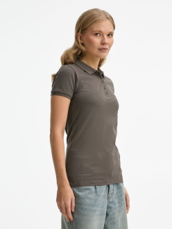 Изображение №5 | Рубашка поло женская Brandy Women темно-серый с белым, размер XS