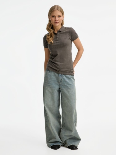 Изображение №8 | Рубашка поло женская Brandy Women темно-серый с белым, размер XS