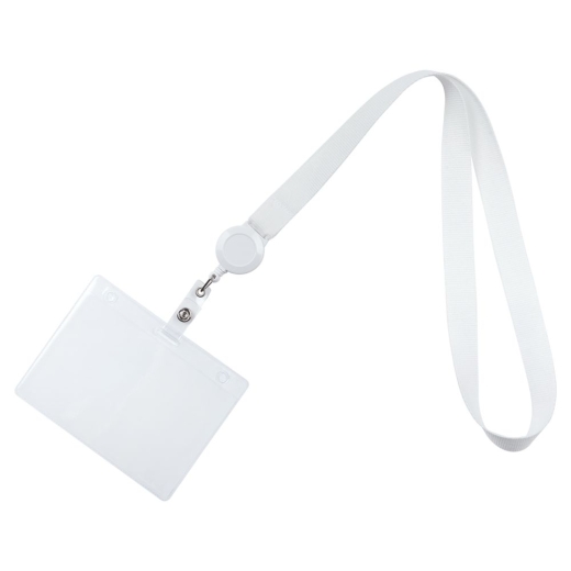 Изображение №2 | Лента для бейджа с ретрактором Retract, белая