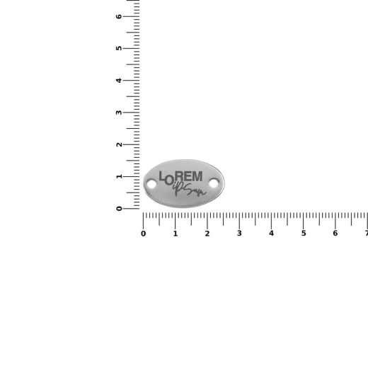 Изображение №2 | Шильдик металлический Alfa Oval, серебристый