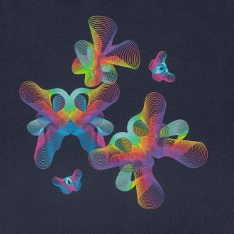 Изображение №3 | Футболка женская Butterflies, темно-синяя, размер S