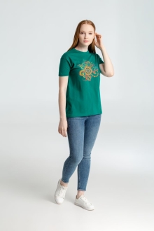Изображение №5 | Футболка «Узор», зеленая, размер S