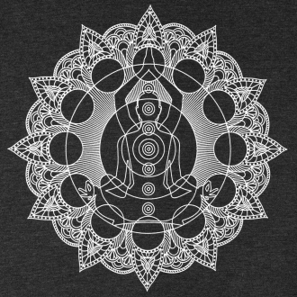 Изображение №3 | Футболка женская Chakraday, черный меланж, размер S