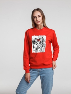 Изображение №2 | Толстовка Make Love, красная, размер S