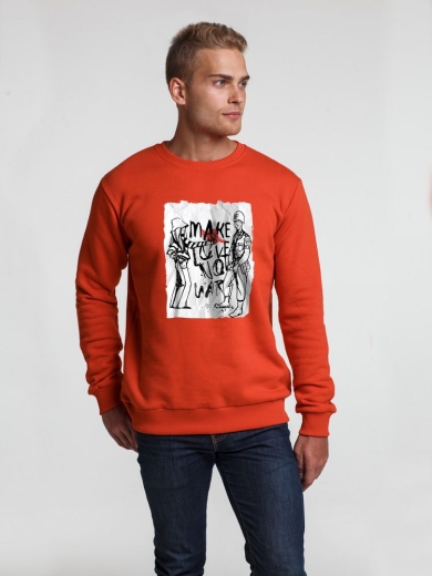 Изображение №1 | Толстовка Make Love, красная, размер S