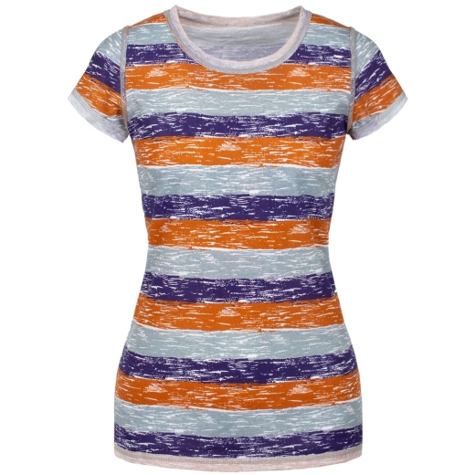 Изображение №3 | Футболка женская «Амазонка» двусторонняя, оранжевый/фиолетовый, размер S