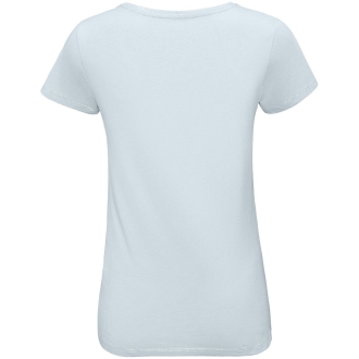 Изображение №2 | Футболка женская «Женщина хорошеет», голубая, размер S