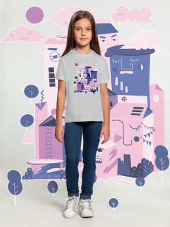 Изображение №3 | Футболка детская «Йогуртбург», светлый меланж, на рост 106-116 см (6 лет)