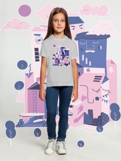 Изображение №3 | Футболка детская «Йогуртбург», светлый меланж, на рост 106-116 см (6 лет)