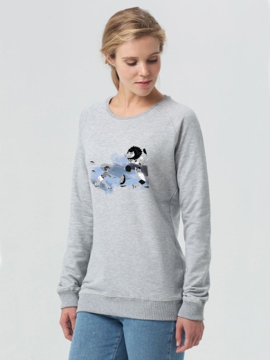 Изображение №1 | Свитшот женский «Не вы ли были у Невы», серый меланж, размер L