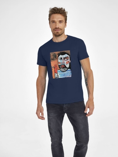 Изображение №1 | Футболка «У матросов нет вопросов», кобальт (темно-синяя), размер S